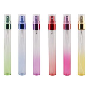 10mlカラースプレーボトルトラベルポータブル香水ボトルガラス化粧品コンテナ6色
