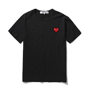 Designer TEE T-shirt da uomo CDG Com Des Garcons Little Red Heart Play T-shirt da donna XL New Black