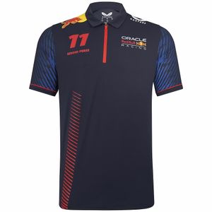 스포츠 자동차 팀 팬 Tshirtmen의 티셔츠 2023 F1 남자 폴로 포뮬러 원 레이싱 슈트 2023 Sergio Perez Checo Polo Shirts 11 Hoodie Fashion Polo 11 #