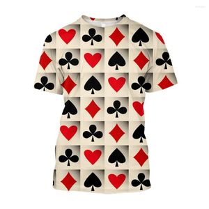 Men's T Shirts Jumeast 3D Playing Poker Card Game Printed Aesthetic T-shirts For Men Funny Tee Shirt Streetwear YK2 Drip Youth Clothes