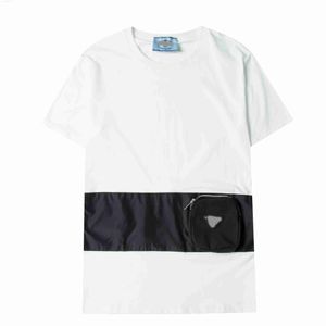 K9LX WM4Q WM4Q 2021 Off Summer Brand Designer Black White Mens Short Sleeve Women's t Shirt Men Printed Round Neck Loose Couple Ins Handbag Package