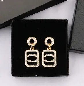 Love Womens Earrings Ear Stud Earring 18K Gold Plated Crystal Pearl Party Women Designer Brand Lovers Gift Engagement Wedding Jewelry Gift With Boxs
