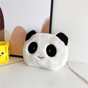 Wallets 2023 Est Fashion Student Trendy Wild Panda Cute Cartoon Plush School Bags Crossbody Shoulder Bag Kids Multifunction Pouch