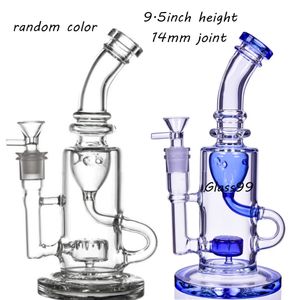 Fab Egg Recycler Bongs Smoking Hookahs Thick Glass Water Pipe with Diffused Percs Concentrate Dab Rig Bubblers with 14mm Joint