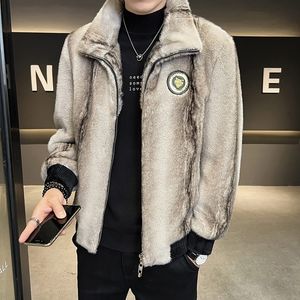 Herren Kunstlederjacke Imitation Fur Trend Veste Fourrure Homme Mountain Carving National Tide Herrenmantel Herren Winterjacke S-4XL