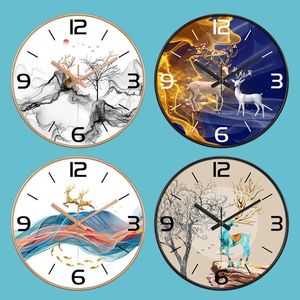 Zegary ścienne Zegar Luksusowy nordycki kreatywny sypialnia ciche zegarek łosie domowe dekoracja salonu