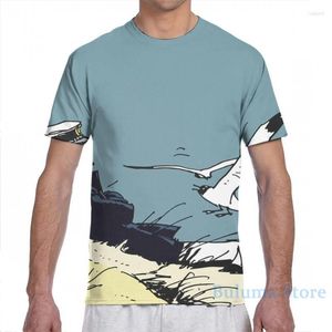 Camisetas masculinas corto maltês na t-shirt de homens à beira-mar por toda a moda impressa girl shirt tops tees camisetas de manga curta