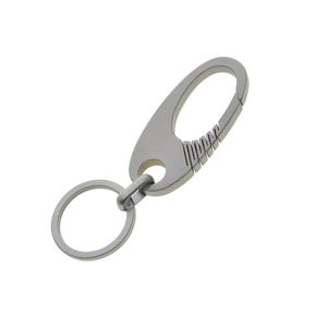 Schlüsselringe einzigartige extra leichte Gewicht Titan Oval Snap Feder Selbstverriegelung Split Ring Clasp Schlüsselbund FOB EDC House Warm