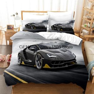 Bedding Sets 3D Printed Car 2/3 Pieces Boy Bedroom Decoration Quilt Cover Pillowcase Race