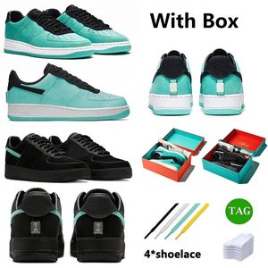 Med Box One Tiffany Blue Mens Running Shoes Black Multi Color DZ1382-001 Men Women Trainers Sports Sneakers Sneaker Airforces 1 One Platform Skateboard Shoe