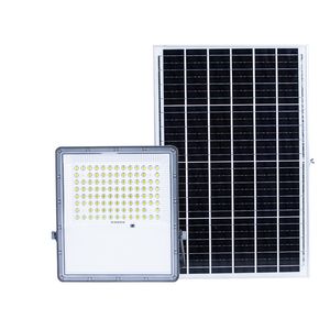 Luzes de inundação solar 100W 200W 300W 400W Color Dual Led Led Led Floodlight Recarregue Wall Light Street Garden Lâmpadas de inundação