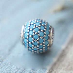 925 Sterling Silver Essence Wisdom Pave Turquoise Kead tylko pasuje do europejskiej biżuterii Pandora Essence Style Bracelets