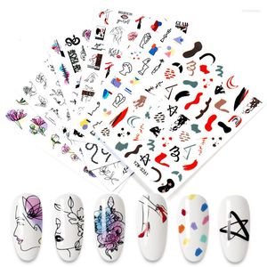 Nail Stickers 3D Self-adhesive Sexy Art Sticker Facial Abstract Decoration