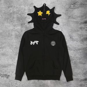 Wo Sweatshirts Erkek Hoodies Sweatshirtler Retro Tembel Stil Kadınlar Gevşek Eğlence Çok Açılı Tam Açılı Tam AÇIK Y2K Günlük Sweatshirt Ceket Harajuku American 23030 230307