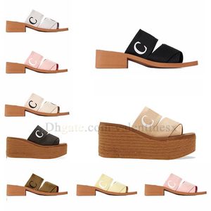 Sandaler tofflor kvinnor tjocka sulor platt träiga mulor öken svart vit blå rosa gul beige sandalskor inomhus utomhus strand hem tofflor bildstorlek 35-42