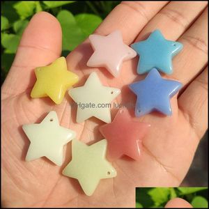 Charms Star Shape Luminous Stone Fluorescent Chakra Healing Pendant Glow In Dark For Necklace Jewelry Accessories Drop Delivery Find Dh2Ir