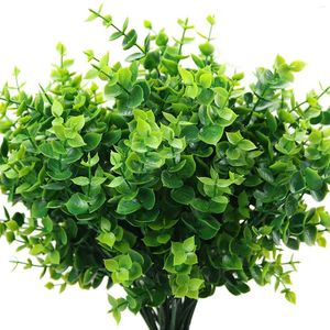 Fiori decorativi pianta artificiale Eucalipto verde steli di bosco finte e sorgenti di vegetazione per il matrimonio dell'ufficio da giardino domestico