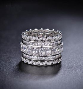 Wedding Rings 2021 Crystal From Swarovskis Exquisite Lace Hollow Silver Index Finger Wide Ring For Women Fashion 925 Jewelry4082938