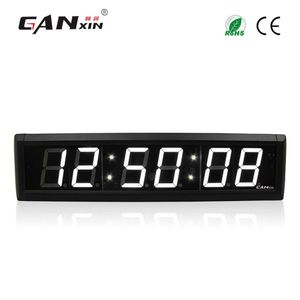 Ganxin2 3 inch 6 Digits LED Wall Clock White Color LED Timer 7 segment Display Countdown with Remote Control253z