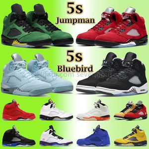 Buty do koszykówki męskie jumper 5s Blue Jays Angry Red 5 Invisible 2.0 White Cement Metal Blue Suede Quai 54 Sneakers mody męskiej i damskiej