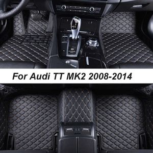 Car Floor Mats For Audi TT MK2 2008-2014 DropShipping Center Auto Interior Accessories Leather Carpets Rugs Foot Pads R230307