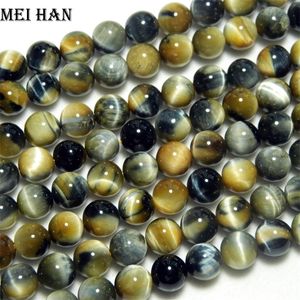 Beaded Halsband Meihan 8mm 10mm Natural Mixd Color Dream Tiger Eye Smooth Round Stone Pärlor för smycken Making Design 230306