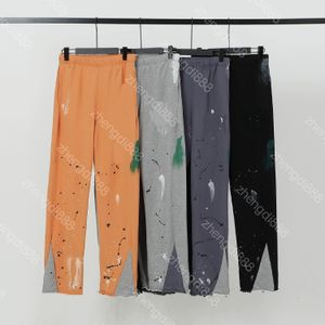 Męskie Plus Size Spodnie Wysokiej jakości wyściełane spodnie dresowe Mężczyzn Mężczyzny Pantie Jogger Casual Los Angeles Vintage High Street Speckle Graffiti Długość prosta rurka Męki i kobiety S-XL