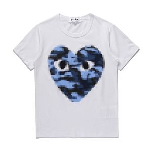 Designer t-shirts masculinas cdg com des garcons azul grande coração feminino camiseta camiseta xl marca branca