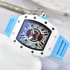 2023 The latest personality fashion imitation ceramic liquor barrel type men's watch feel whit stone Quartz watch Reloj Hombre