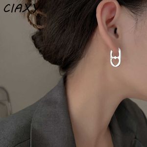 Charme Ciaxy Silver Color Pig Darurings para mulheres geométricas Projeto de coração Hollo