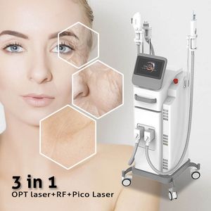 Ringiovanimento della pelle verticale 3 in 1 macchina per la depilazione laser ND Yag IPL OPT Elight macchina indolore per la rimozione del tatuaggio