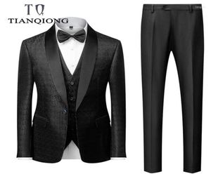 Men039s garnitury Tian Qiong czarni mężczyźni Wedding 2022 Najnowsza kamizelka płaszcza Presss Elegancki 3 sztuki Men39S Formal Business 5xl9818573