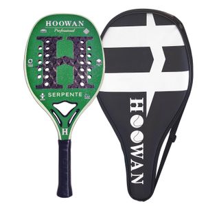 Racchette da tennis HOOWAN Serpente 3K Pro Racchetta da beach tennis Fibra di carbonio 3K Rhombus Woven 100% Professional Offensive Beach Tennis Paddle 230307