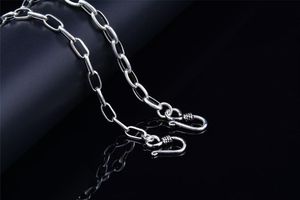 Kettendetails über Sterling Silber Oval Rolo Chain 925 Belcher Halskette 4 mm 5 mm 6 mm