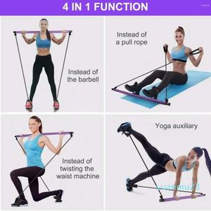 Widerstandsbänder Pilates Stick Bar Band Home Gym Tragbare Zugstangen Fitness Stretch Rope Puller 97