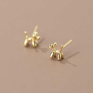 Charm 925 Sterling Silver Simple Stereo Balloon Dog Orecchini per le donne Moda creativa Cartoon Fun Jewelry Regali di compleanno G230307