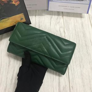 Berühmte klassische Farbe Marmont Wallets Letter Luxury Fashion Damen Designer Wallet High Quality Leather Purse210I