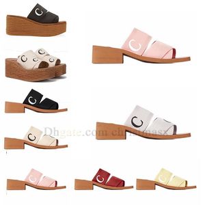 2023 designer Womens Sandals Slippers thick soles Flat Woody Mules Desert Black White blue pink yellow beige indoor Outdoor beach home Slipper Slide Sandal shoes