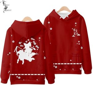 Felpe con cappuccio da uomo Felpe TouHou Project Hakurei Reimu Stampa 3D Uomo Donna Autunno Gioco giapponese Felpa maniche lunghe Pollover Plus Size 230306