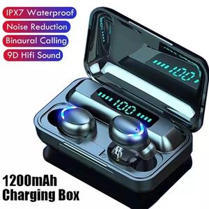 Hifi Stereo LED Display TWS F9 Wireless Earbuds 9D Waterproof In Ear Headphone