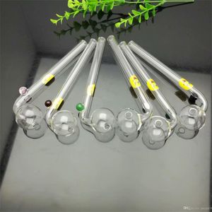 Tryckt Long Bend Pot Glass Bongs Glass Reting Pipe W