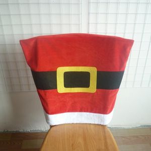 Chair Covers High-grade Christmas Supplies Cover Red Belt Buckle