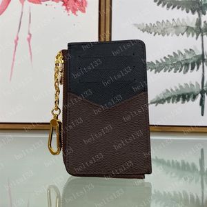 Fashion Keychains Card Holder Recto Verso Womens Mini Zippy Wallet Coin Purse Bell Belt Charm Key Pouch Pochette Accessoires 69431 3555