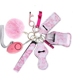 Säkerhet Självförsvar Keychain Set for Women Girl Personal Alarm Mini Produkt Multi Genshin Impact Accessories Emo Christmas Gift H1250S