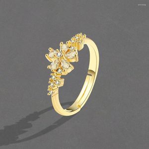 Wedding Rings Jianery Personality Retro Large Flower For Women Charm Engagement Men Vintage Knuckle Finger Jewelry