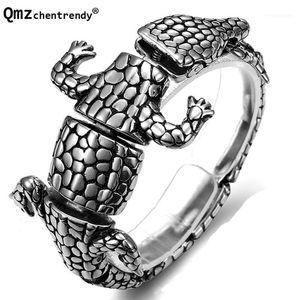 Bangle Arrivals Mens Boys Steel Animal Alligator Crocodile Armband Gift Punk Stainless Jewelry Factory Price1