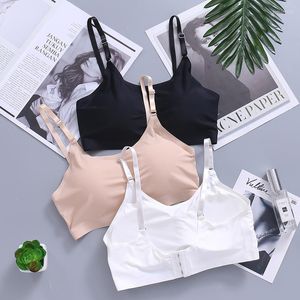 Bustiers korsetter Justerbara behåar för kvinnor Ice Silk Push Up Bh Top Croped Tops Underwear Fitness Running Bralette Female Brassiere