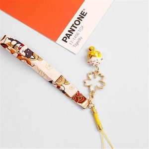 Cell Straps Charms Mobile Straps Charm Lucky Cat Keychain Lanyard For Short Cell Strap Rope Lanyards Cute Mobile Pendant