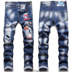 Män bruna jeans sträcker svarta jeans män mode smal passform tvättade motocykel denim byxor panelerade hiphop byxor faux läderbyxor