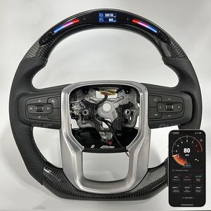 Chev-Rolet GMCカースタイリングレーシングホイール用にカスタマイズされたカーボンファイバーステアリングホイール